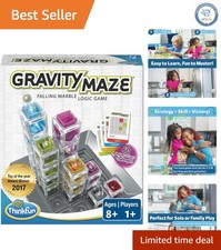 STEM Gravity Maze Puzzle - Engaging Logic Toy for Kids with Marbles and Towers