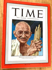 TIME MAGAZINE-JUNE 30, 1947 MOHANDAS KARAMCHAND GANDHI-NO LABEL-COMPLETE-CLEAN