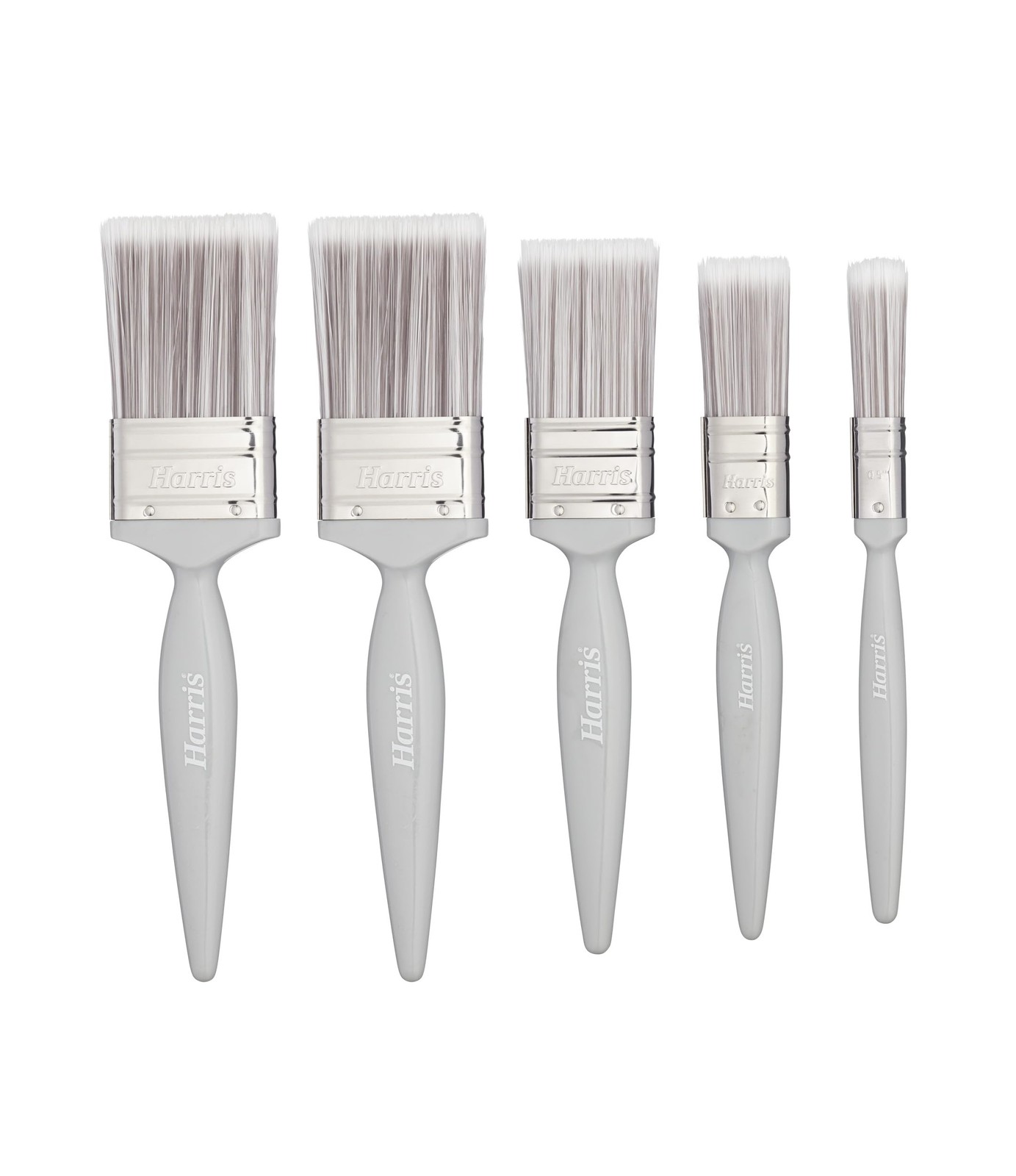 Harris Essentials Walls & Ceilings Paint Brush Set | 0.5, 1, 1.5, 2, Natural