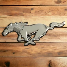 Mustang Front Grille Emblem Or Rear Running Horse Silver 8 Inch Logo Pony Badge