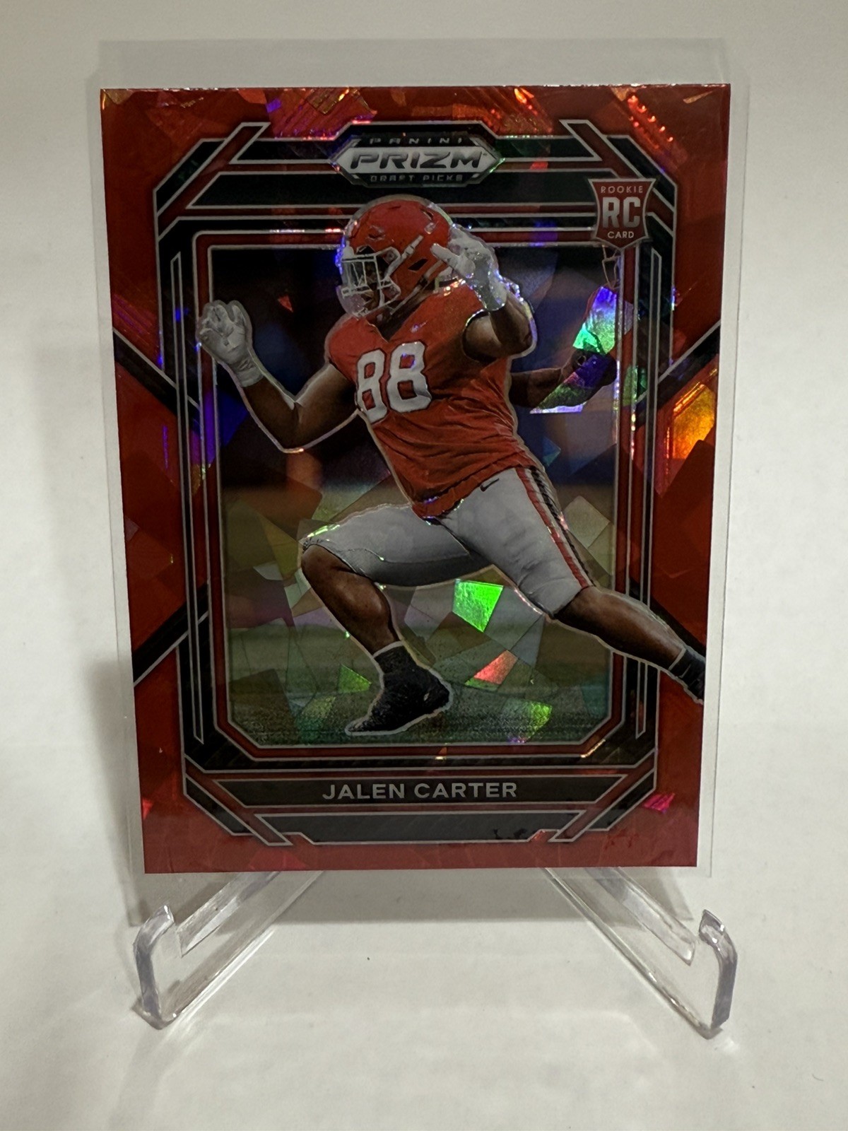 2023 Panini Prizm Draft Picks - Jalen Carter #163 Red Ice Prizm (RC) - Eagles