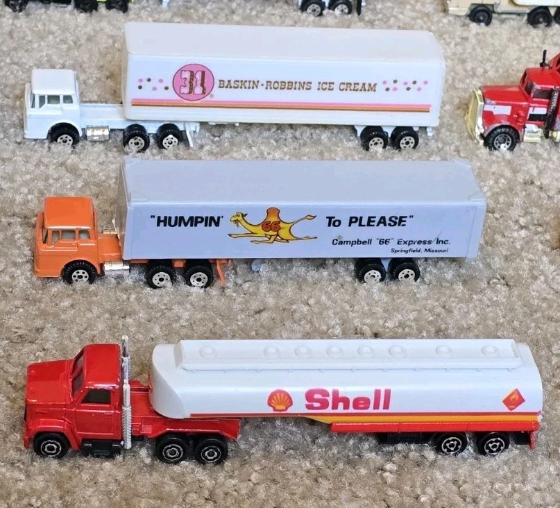 (18) Yatming Majorette Matchbox Semi Trucks Goodyear Shell Roadway Pepsi Allied - Image 3 of 4