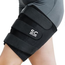 Thigh Brace Support - Non-Slip, Comfortable Hamstring Brace and Thigh Wrap fo...
