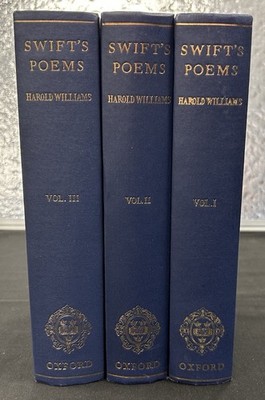 Swift's Poems Vol. 1-3 by Harold Williams (Hardback, 1966)