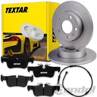 TEXTAR BREMSSCHEIBEN + BELÄGE HINTEN passend für BMW 1er F40 + 2er F44 F45 F46