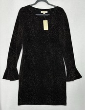MICHAEL Michael Kors Dress Black / Gold XL NWT Festive Holiday Cocktail New Year
