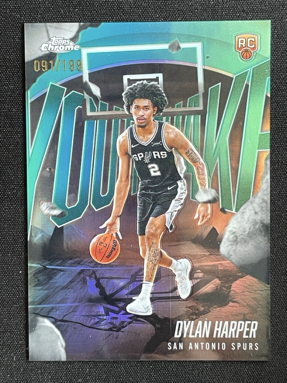 Dylan Harper 2025-26 Topps Chrome Youthquake Aqua Refractor RC /199 #YQ-2