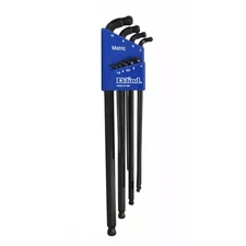 Extra Long Series Double-Ball-Hex-L Key Set with Holder Size 1.5 Mm to 10 Mm (9-