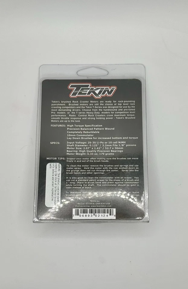 Tekin Rock Crawler Brushed 30T Pro Hand Wound Motor TEKTT2124 * NEW IN PACKAGE * - Image 2 of 2