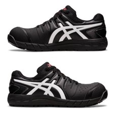 ASICS Winjob CP113 1273A055 001 Black White Safety Work Shoes Lace Up New US10.5