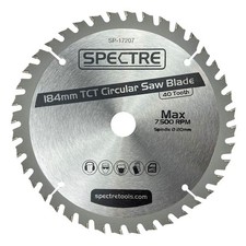 Spectre SP-17207 TCT Circular Saw Blade 185mm 40T