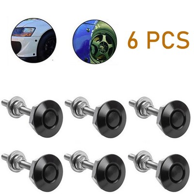 6Pack Universal Motorhaube Pin Push Button Auto Schnellverschluss Haubenschloss