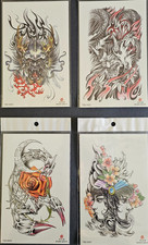 4 Sheets Premium Quality Middle Half Arm Temporary Tattoos For Men  Women 84