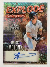 2026 LEAF METAL BASEBALL MADDOX MOLONY #2/4 RED SHIMMER EXPLODE ONTO SCENE AUTO