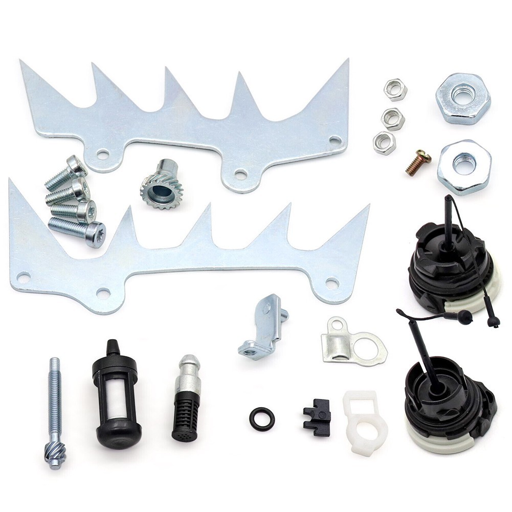 Spike Felling Dog Chain Adjuster Set Fuel Filter Gas Cap Kit Oil Filter Parts