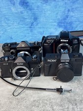 4 Vintage 35mm Cameras Nikon, Vivitar stfl