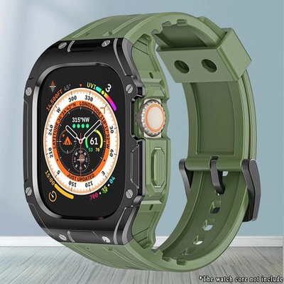 Case+strap for Apple Watch Band Ultra 2 49mm Modification Kit Tpu Case Sport Rub