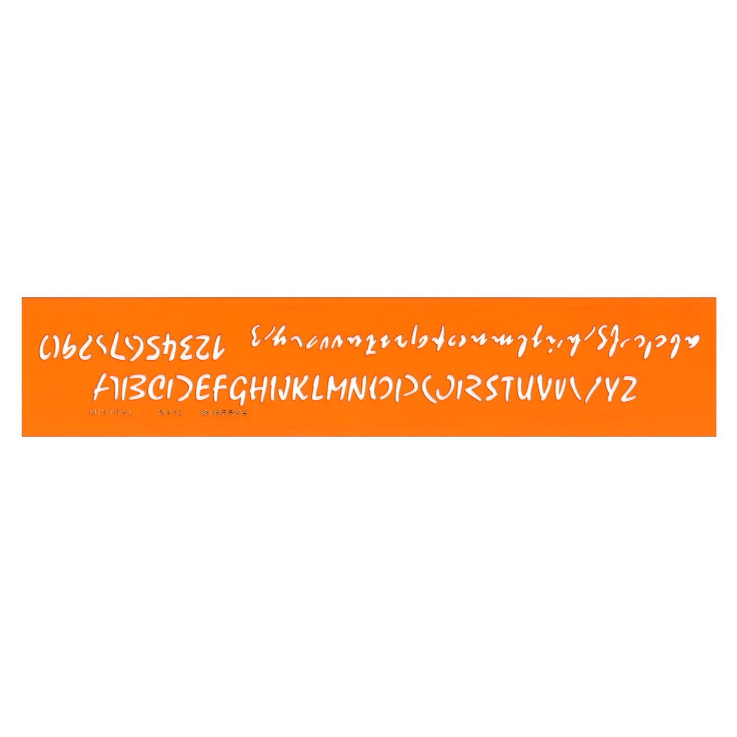 Trace-lettres orange biosourcé Mistral 12mm Minerva pour lettrage technique net