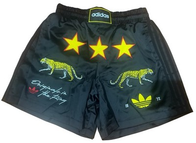 Adidas Originals In The Ring Satin Leopard Boxing Style Shorts L