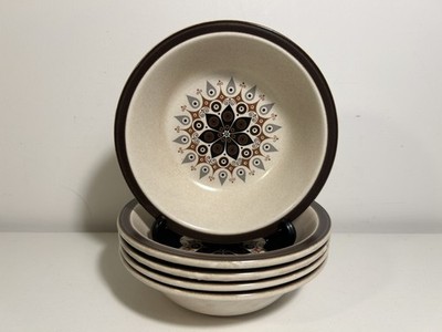 5x Doverstone Staffordshire Heather Canadiana Suppen-/Müslischalen 17 cm 1960-70er Jahre