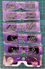 Solar Eclipse Glasses Lot of 6 Approved Direct Sun Viewing Eyewear Sealed