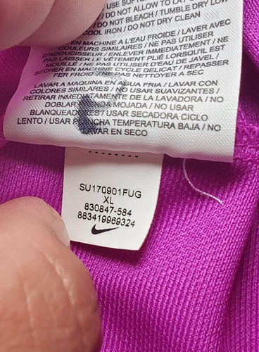 Nike Golf Size XL Polo Dri Fit Performance Purple Short Sleeve Athletic Mens Ca9 - Picture 5 of 6