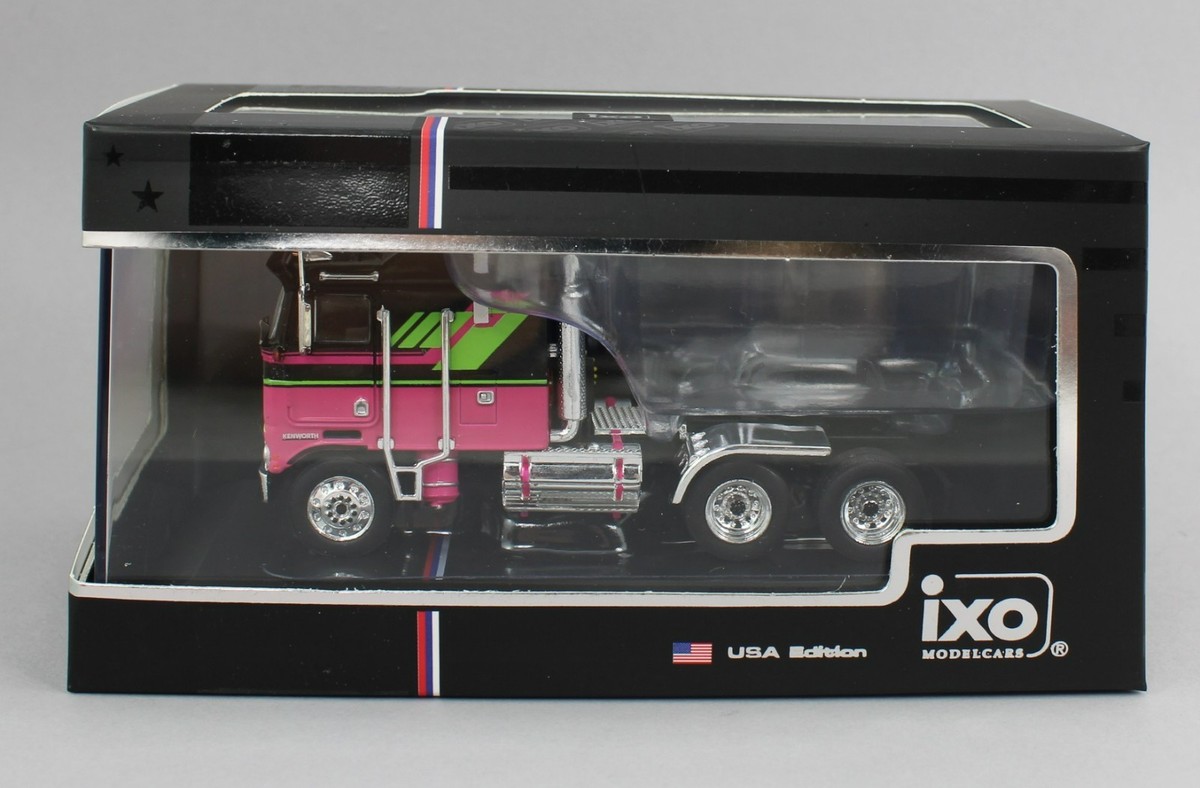 1:64 IXO Models *BLACK & PINK* 1976 Kenworth K100 Aerodyne COE