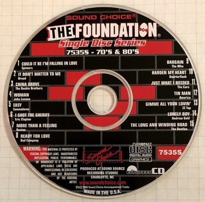 SOUND CHOICE FOUNDATION SINGLE DISC SERIES - BRICK 1 - 70 s & 80 s - SC7535S