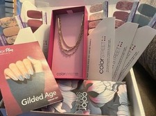 Color Street February 2025 Color Play Box "Gilded Age" - Complete w/ Necklace