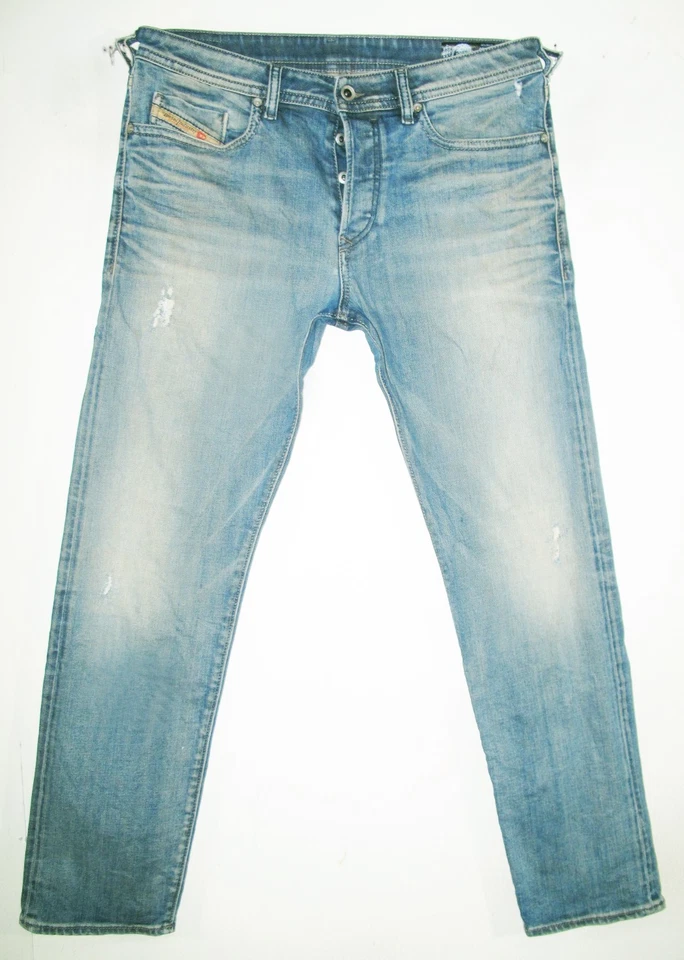 *HOT Men's DIESEL @ BUSTER 845F Slim TAPERED STRETCH DISTRESS Denim Jeans 33 x30 - Image 3 of 4