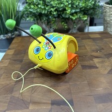 Vintage 1974 Fisher Price #628 Tug-A-Bug Pull Toy Kids Toy - Made in USA