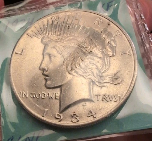 XF 1934-S Peace Silver Dollar 90% - Extra Fine - San Francisco