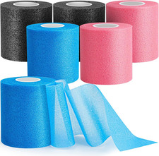 6 Pack Athletic Pre-Wrap Foam Tape   Multi-Color Sport Underwrap for Hair, Headb