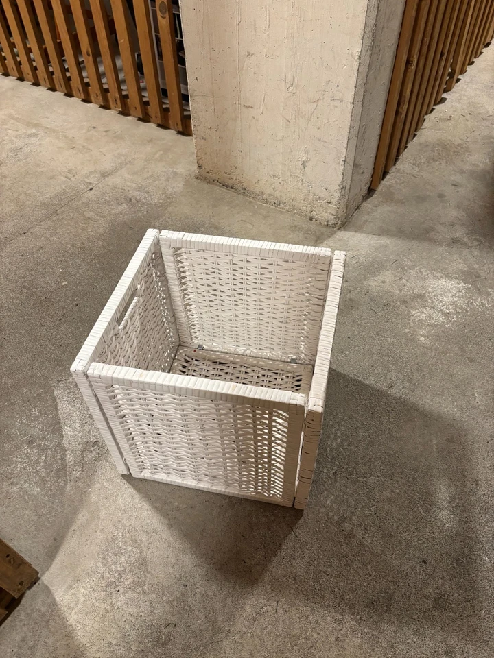 10 mal BRANÄS Korb, Rattan, weiss, 32x34x32 - Bild 2 von 3