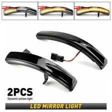 For 2011-2019 Ford Explorer LED Sequential Smoked Side Mirror Turn Signal Lights