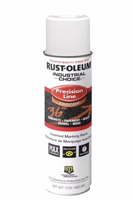 Rust-Oleum 203039 Industrial Inverted WaterBased Marking Spray Paint 17 Oz White