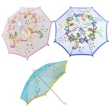 3pcs Kids Umbrella Toy Lace Cute Small Embroidery Umbrella Decorative Props M...