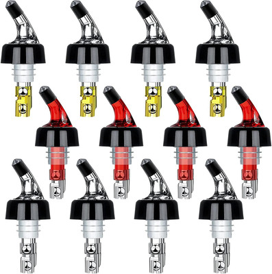 Automatic Measured Bottle Pourer - Quick Shot Spirit Measure 12 pack 