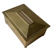 WMF Coffret Ancien Cigares Bijoux en Laiton Martelé Art Déco Antique Brass Box