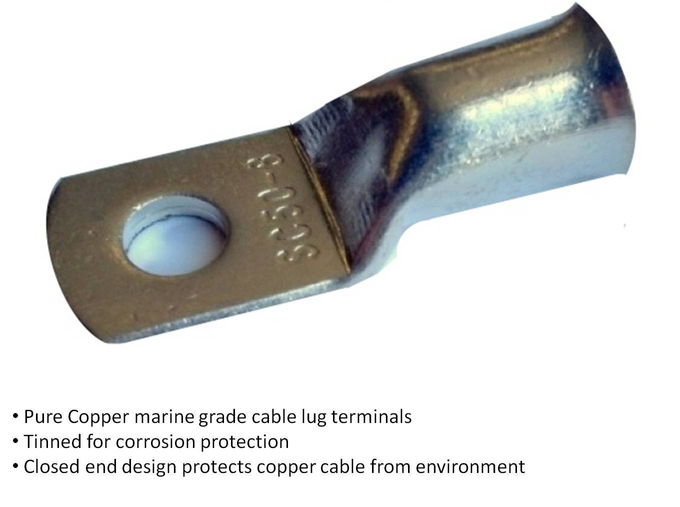 2 Awg 2 Gauge Single Black 3 Feet W/3/8 Lugs Pure Copper Powerflex Battery Inver