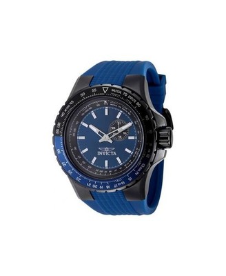 Invicta Herren Flieger Quarzuhr VD72 blaues Zifferblatt Edelstahl