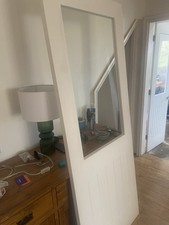 Two White Prefin Suffolk half Glazed doors.Size 35x762x1981