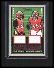 2017 Geno Atkins, Vontaze Burfict Patch - Panini Classic /299 #CC-GV Bengals