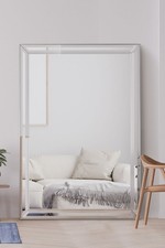 Extra Large Full Length Silver All glass Wall Mirror 6FT7 x 4FT7 202cm x 141cm