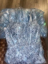 Blue Sequin Prom Dress