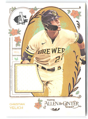 2024 Topps Allen & Ginter #AGR-CYE Christian Yelich Full-Size Relics B