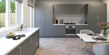 NEW - NOT EX-DISPLAY - SLAB KITCHEN 10 UNIT OFFER - CARBON GREY - £2999