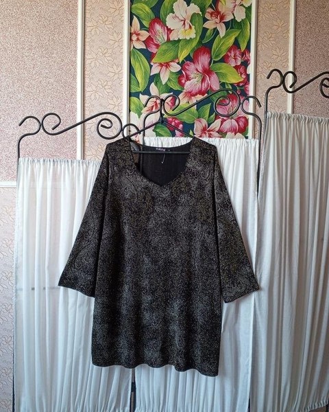 Women THEA 42 plus Shirt Black 5XL