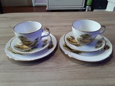 Vintage 1940s Alfred Meakin 2 trios (cup, saucer and side plate)
