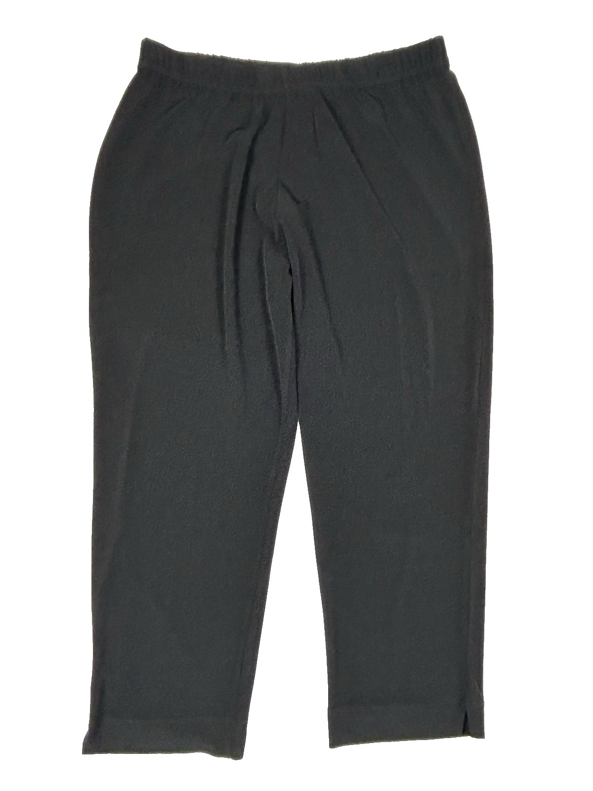 Clara S Sun Woo Crop Pants Plus 1X Black Pull On  Wrinkle Resist Knit Travel